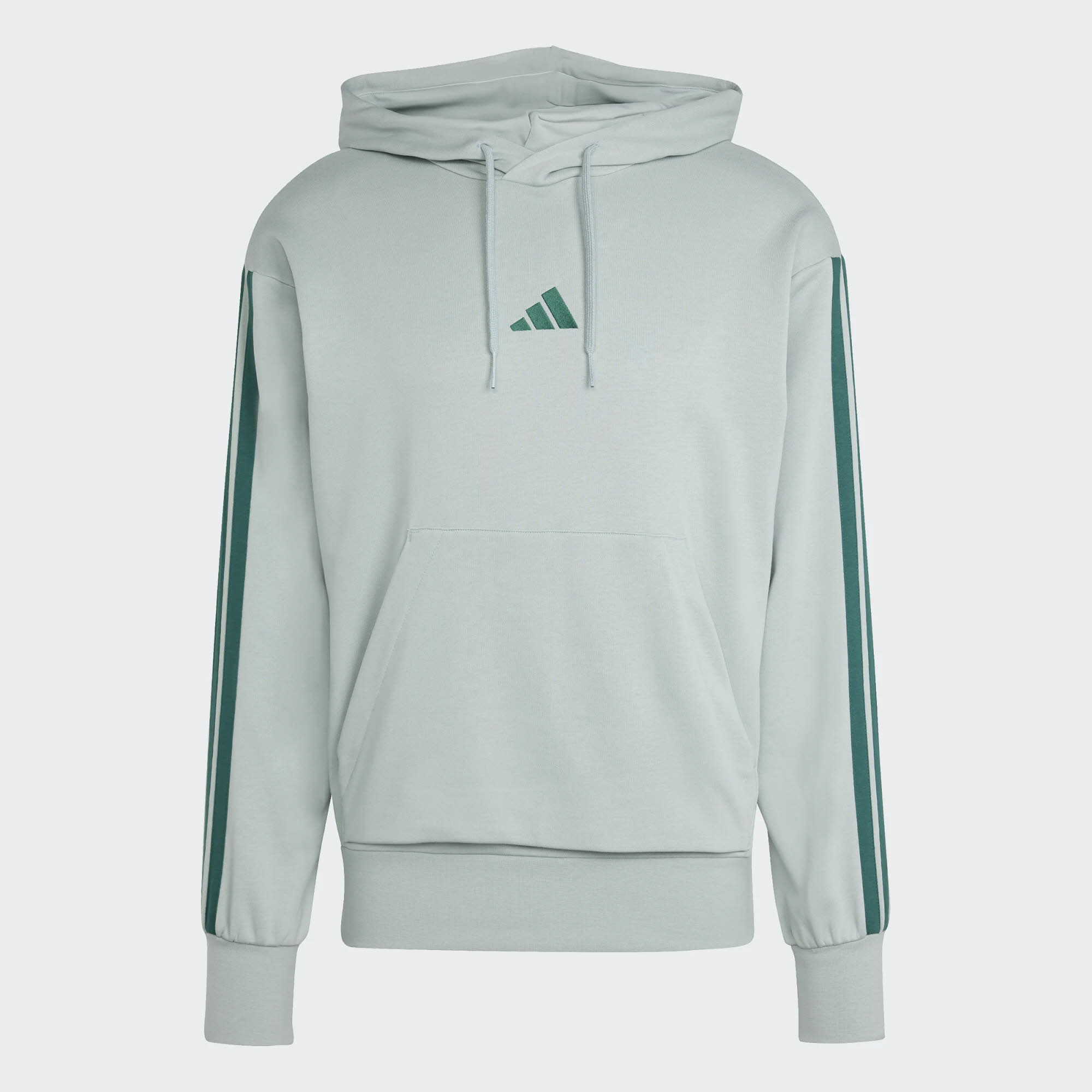 Adidas Essentials 3-Stripes French Terry Herren Hoodie Kapuzenpullover grün