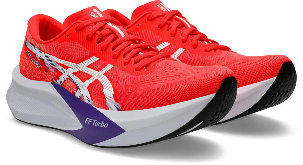 Asics MAGIC SPEED 4 Herren Laufschuhe Joggingschuhe flash red/white