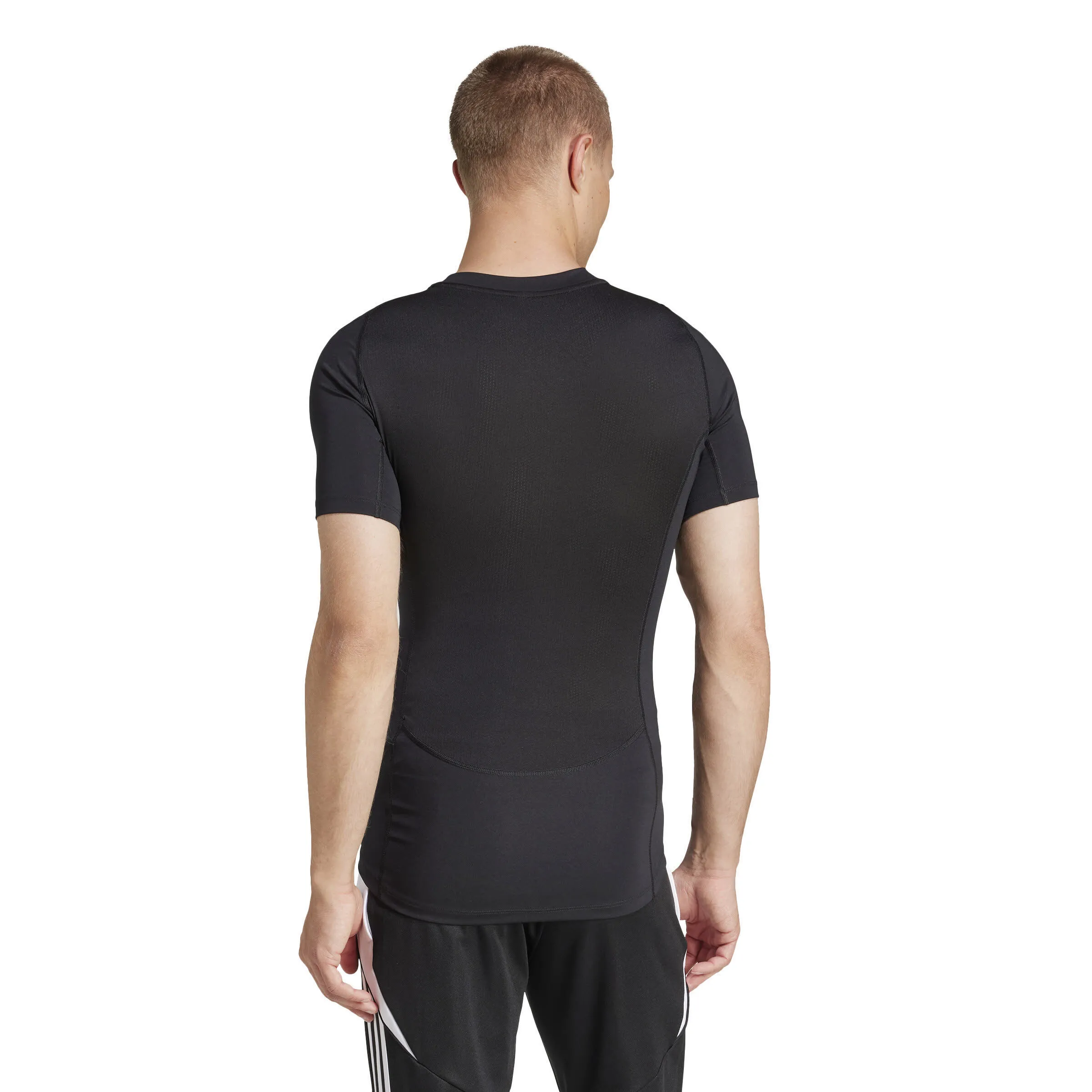 adidas TECHFIT Herren Fußballshirt schwarz