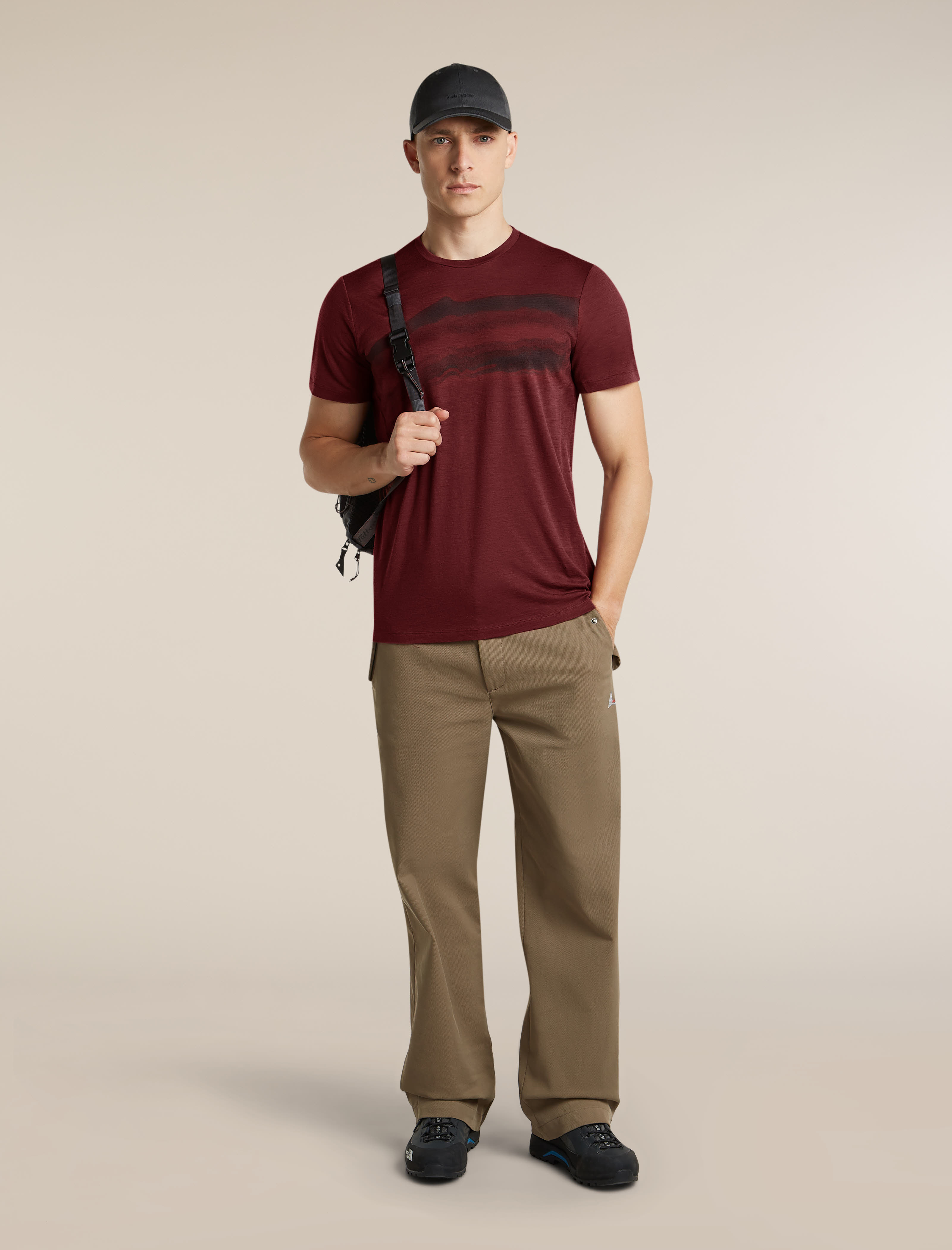 Icebreaker M 150 Tech Lite SS Tee Getaway Herren T-Shirt rot