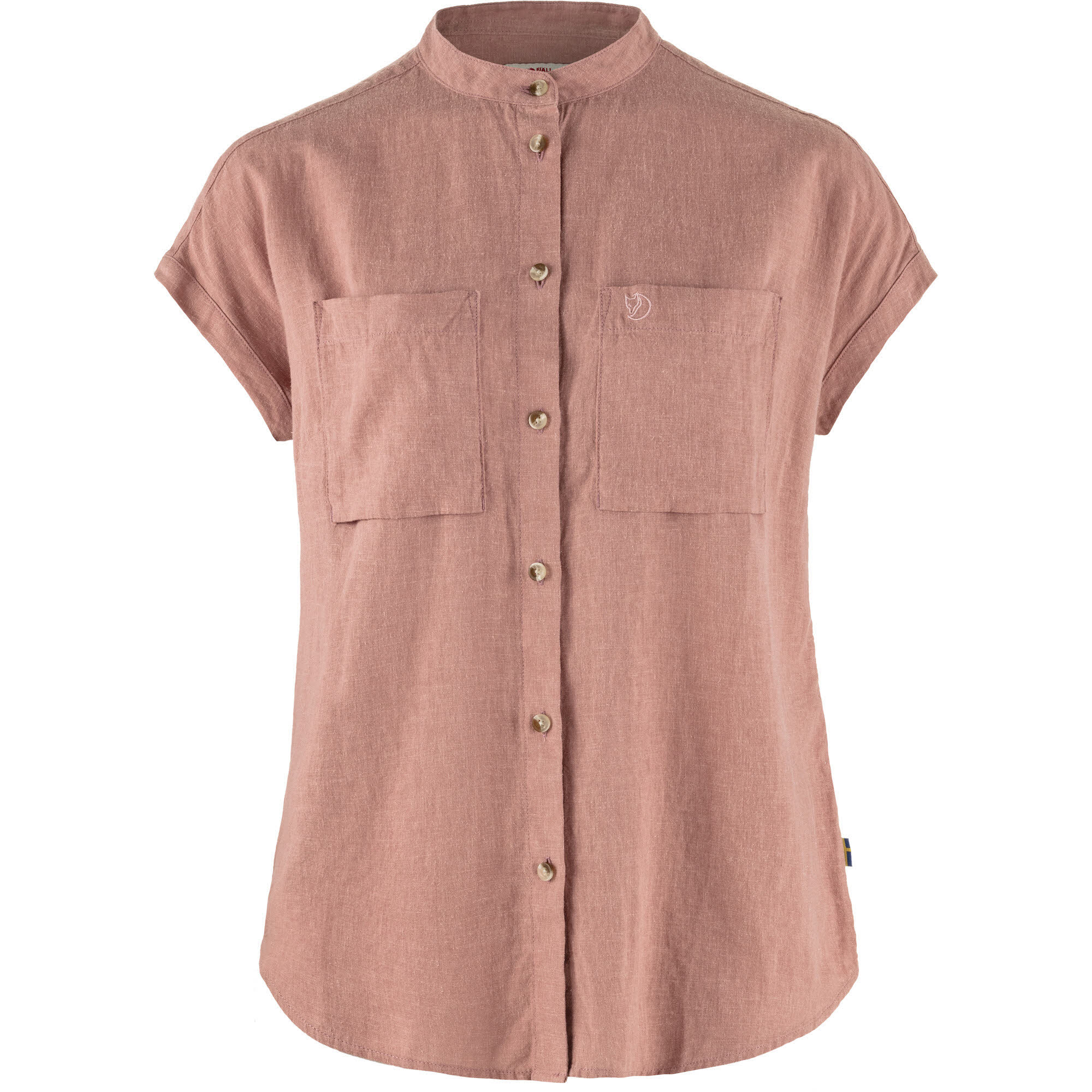 Fjällräven Övik Hemp Shirt SS W Bluse Hemd Damen rosa