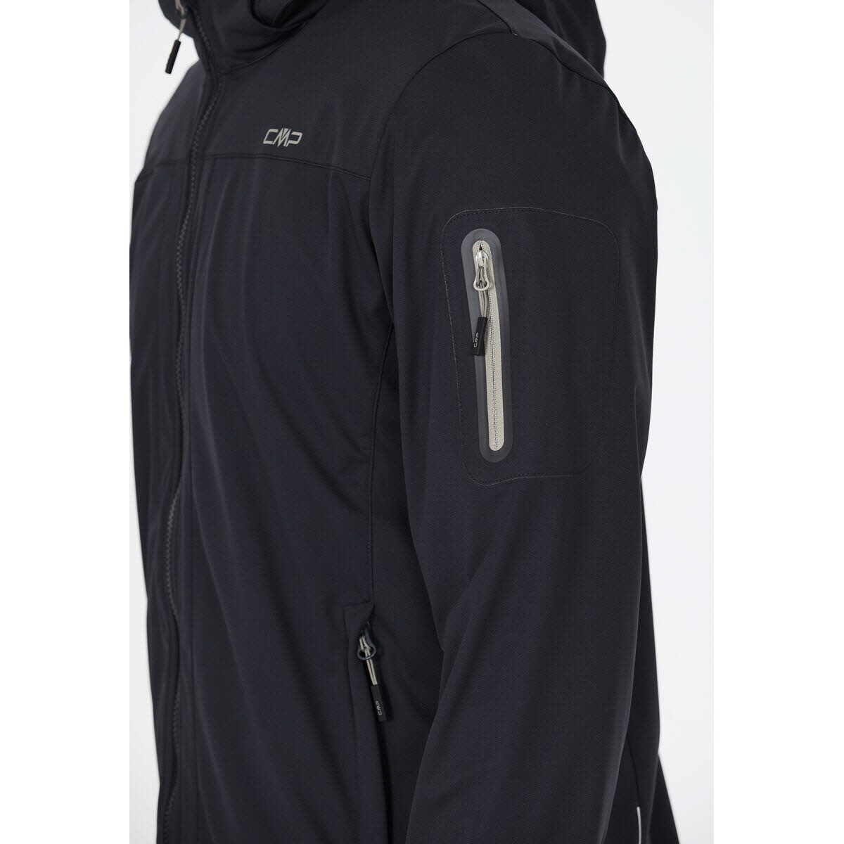 CMP Softshelljacke Kapuzenjacke Herren dunkelgrau schwarz