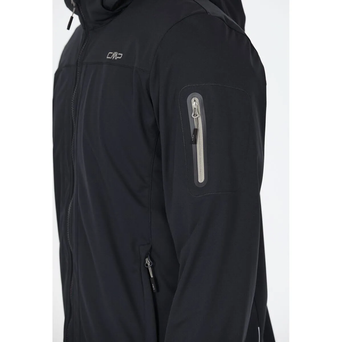 CMP Softshelljacke Kapuzenjacke Herren dunkelgrau schwarz
