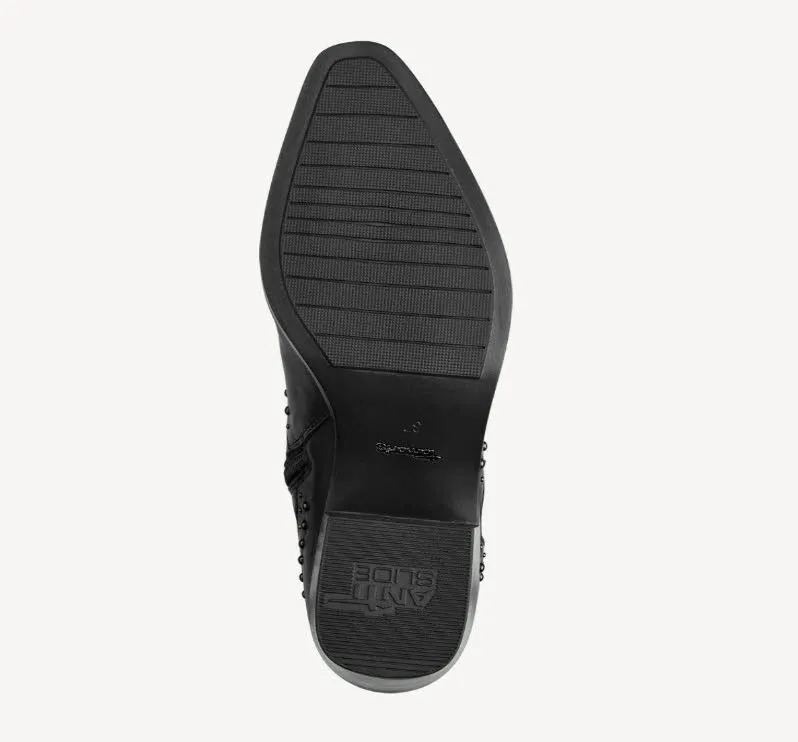 Tamaris Damen Stiefelette Boots Slipper schwarz