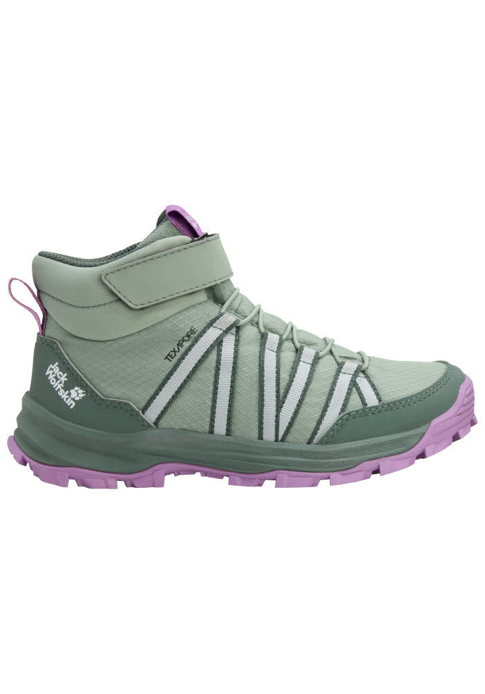 Jack Wolfskin WILD HIKE TEXAPORE MID VC Kinder Wanderschuhe Mid green zinnia