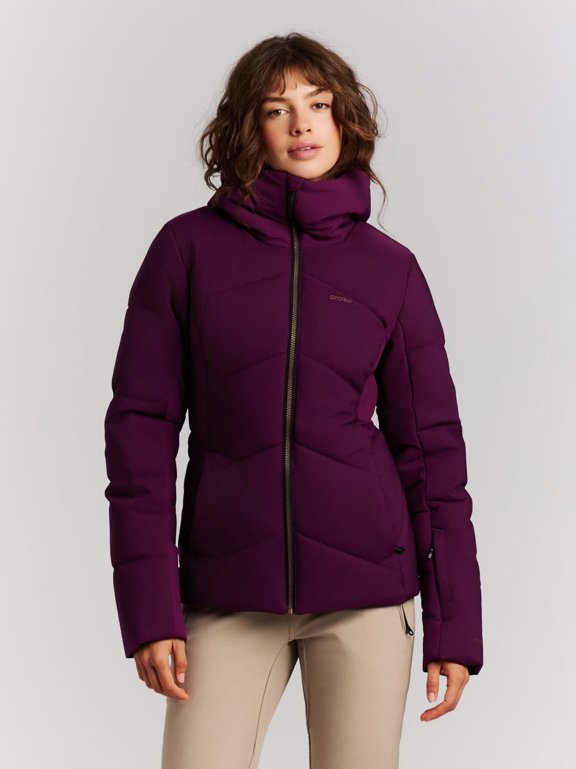 Protest PRTHelez Damen Skijacke Winterjacke lila