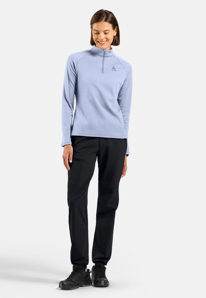 Odlo MIDLAYER BESSO Damen Skirolli Funktionsshirt blau