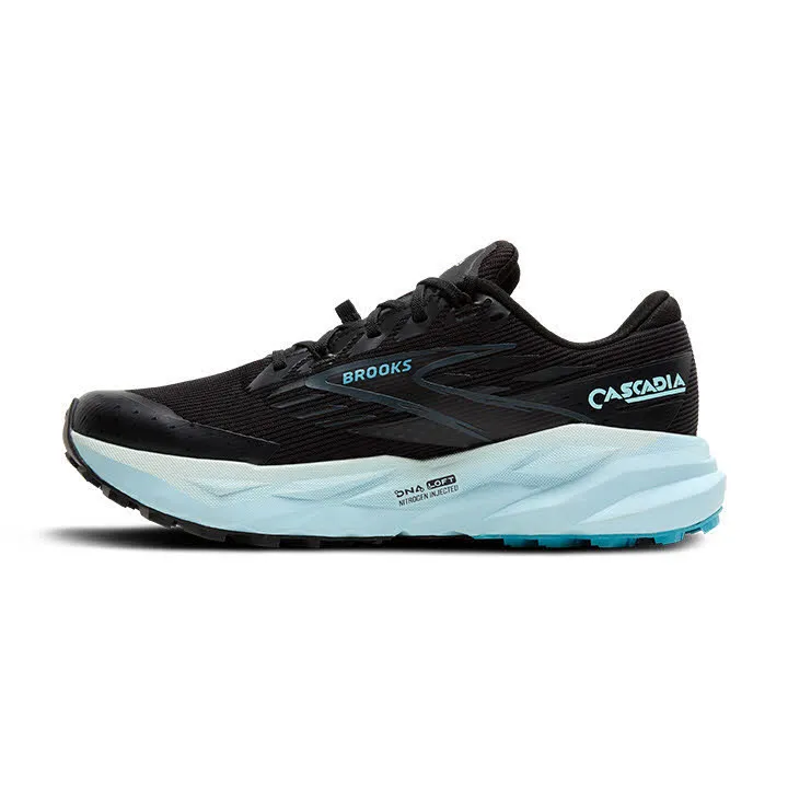 Brooks Cascadia 19 GTX Damen Laufschuhe Joggingschuhe black/ebony/blue flower