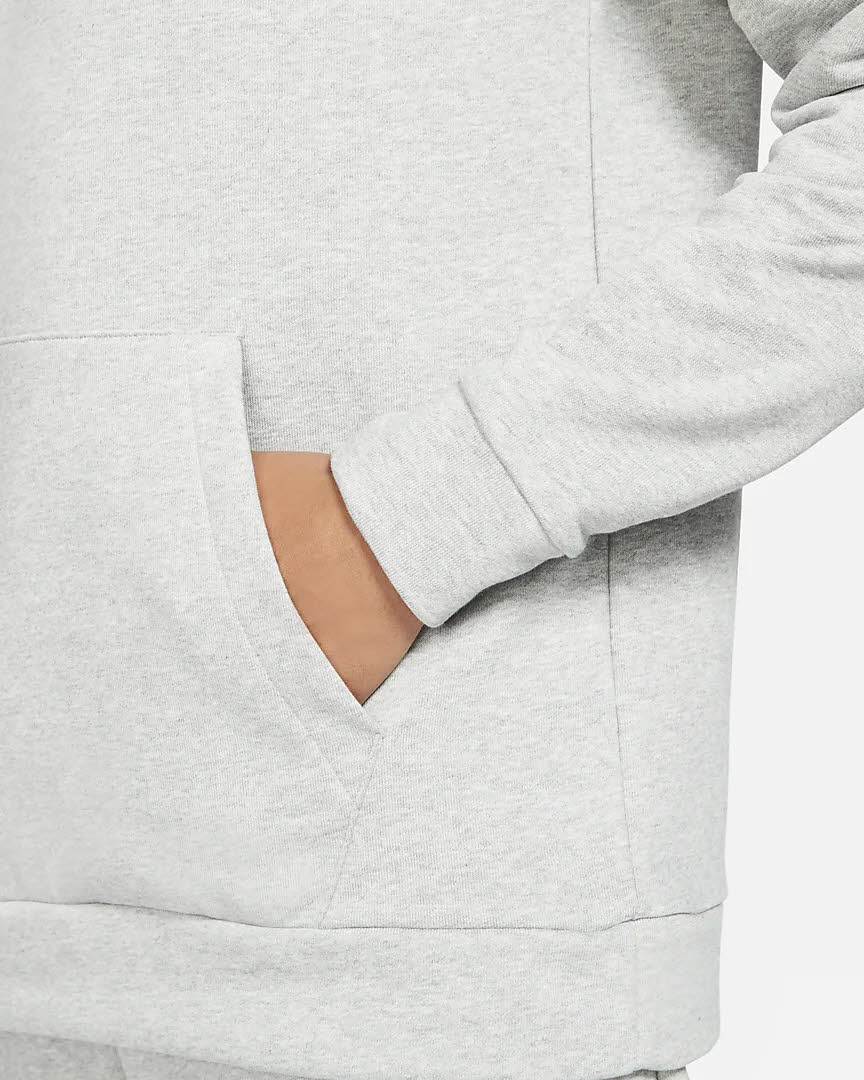 Nike DRI-FIT MEN'S PULLOVER Sportswear Herren Hoodie Kapuzenpullover Grau NEU