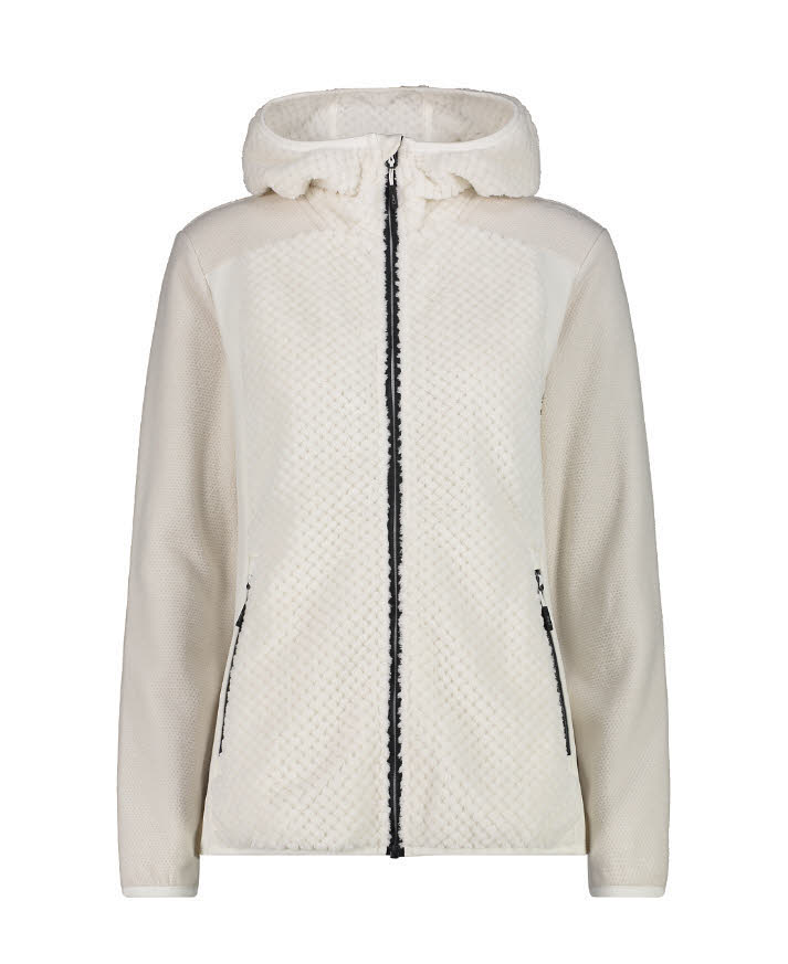 CMP Damen Kapuzenjacke Fleecejacke weiß