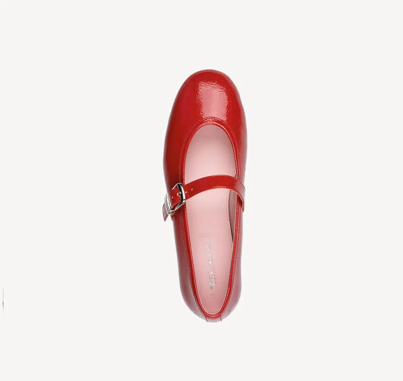 Tamaris Damen Ballerina Riemchenballerina rot