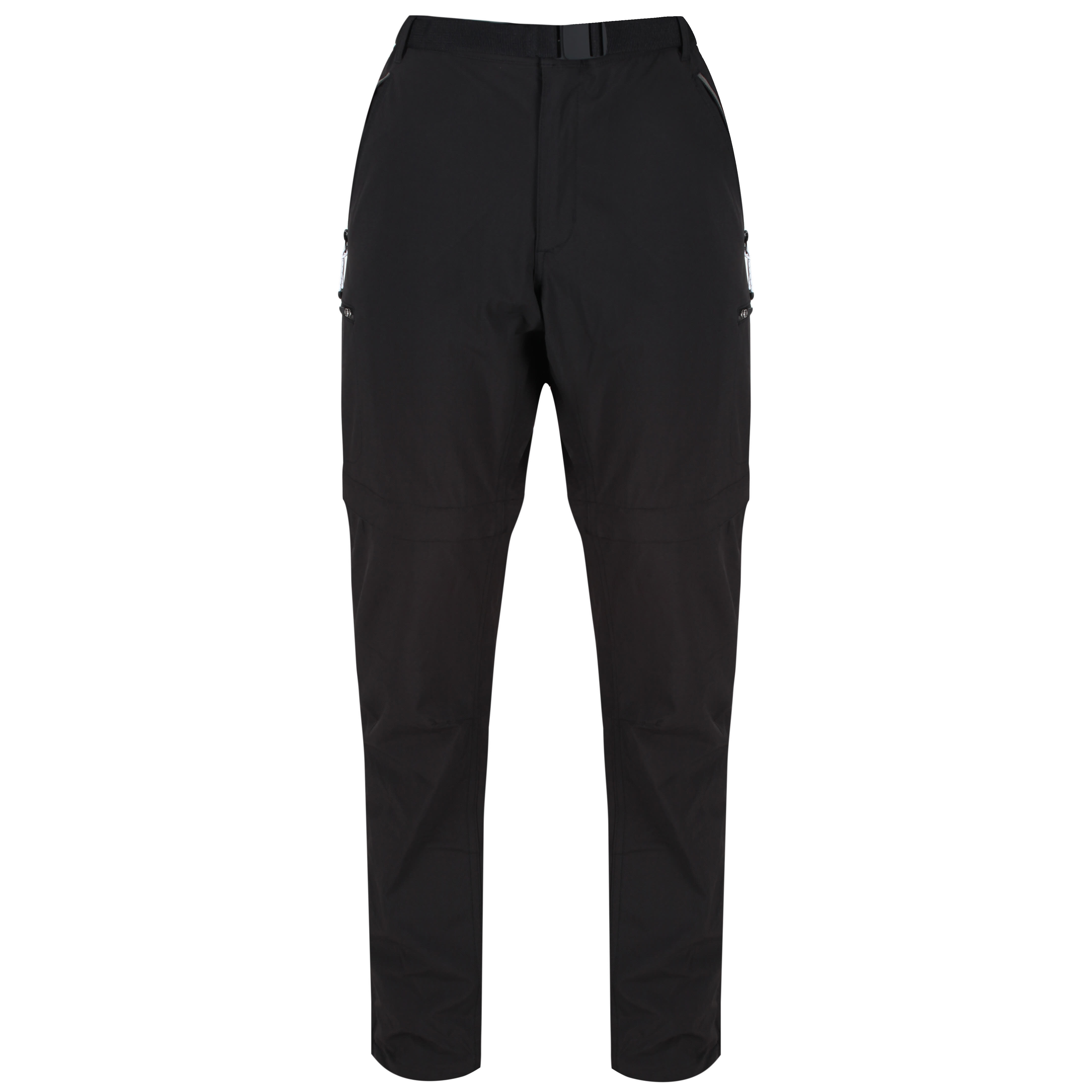 REGATTA Xert III Stretch Zip-Off Wanderhose Shorts Herren schwarz