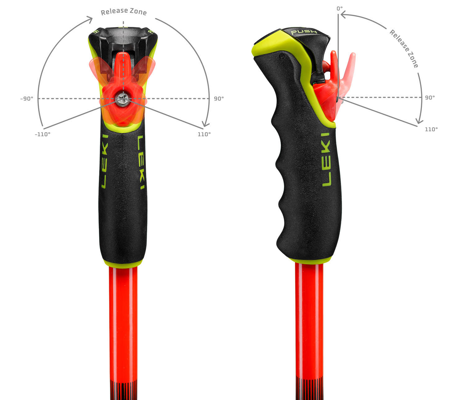Leki WCR Evo Lite GS TR Kinder Skistöcke Ski Poles rot/violett