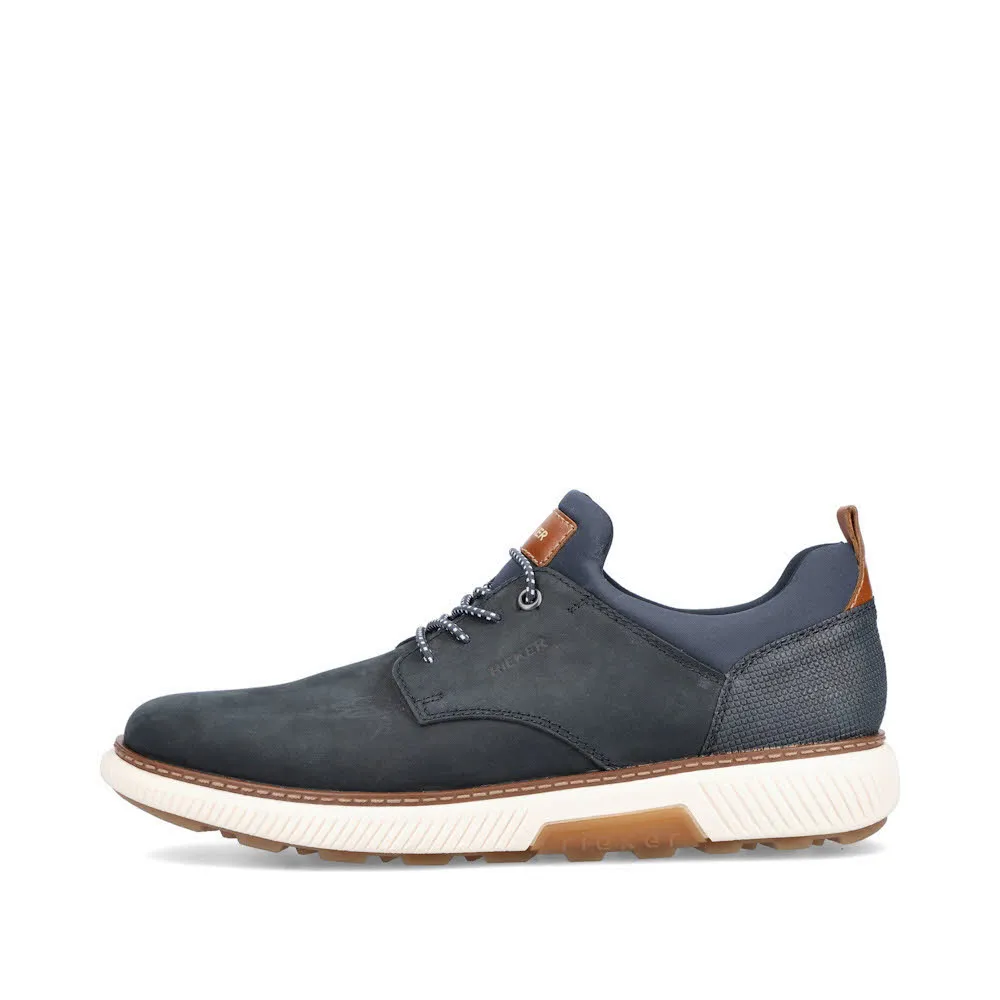 Rieker HWK Herren Halbschuhe Slipper blau