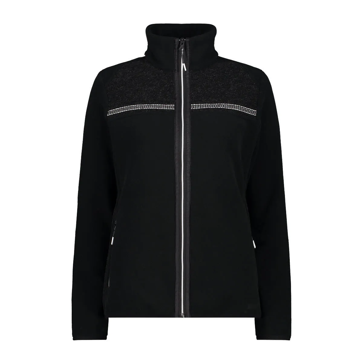CMP Damen Jacke Strickjacke Fleecejacke schwarz