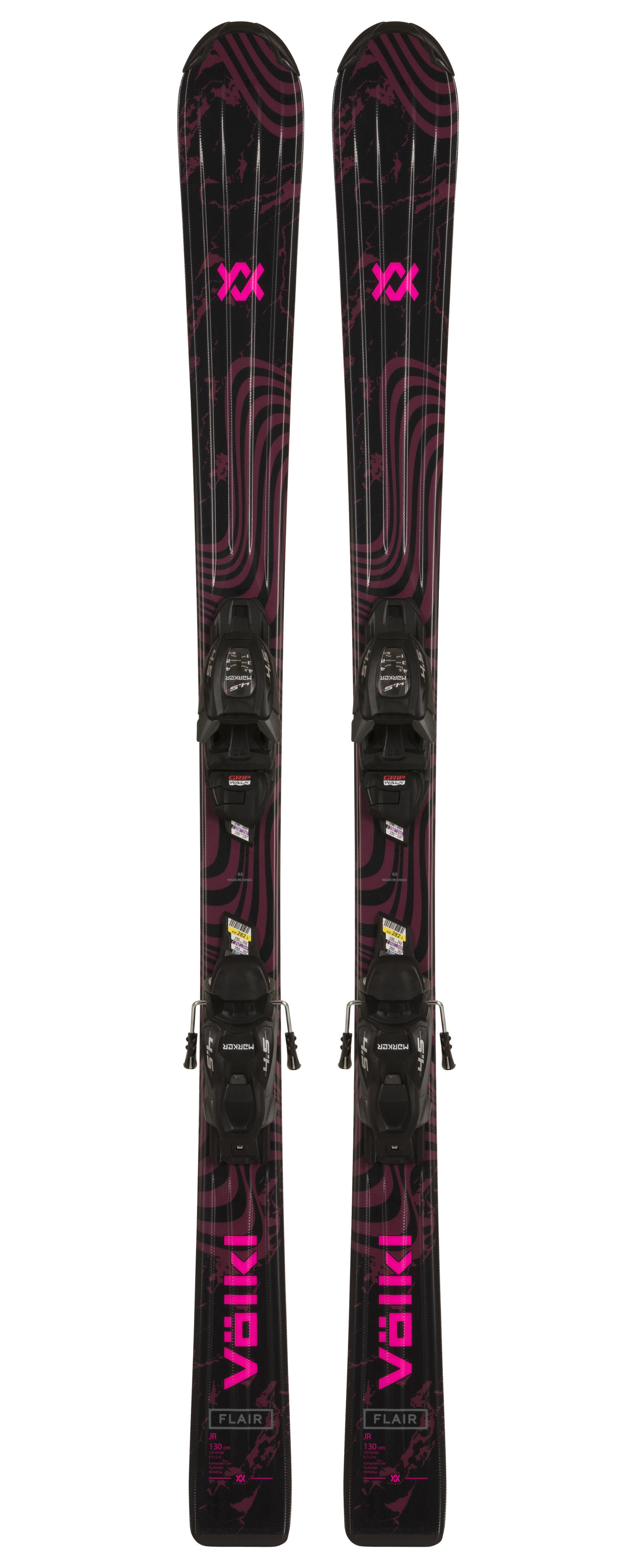 Völkl FLAIR JUNIOR + 7.0 VMOTION JR LADY (160cm) Kinder-Ski 24/25 lila pink