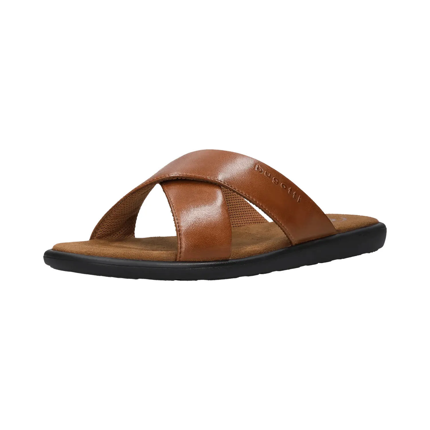 Bugatti Lederpantoletten Herren Sandaletten braun