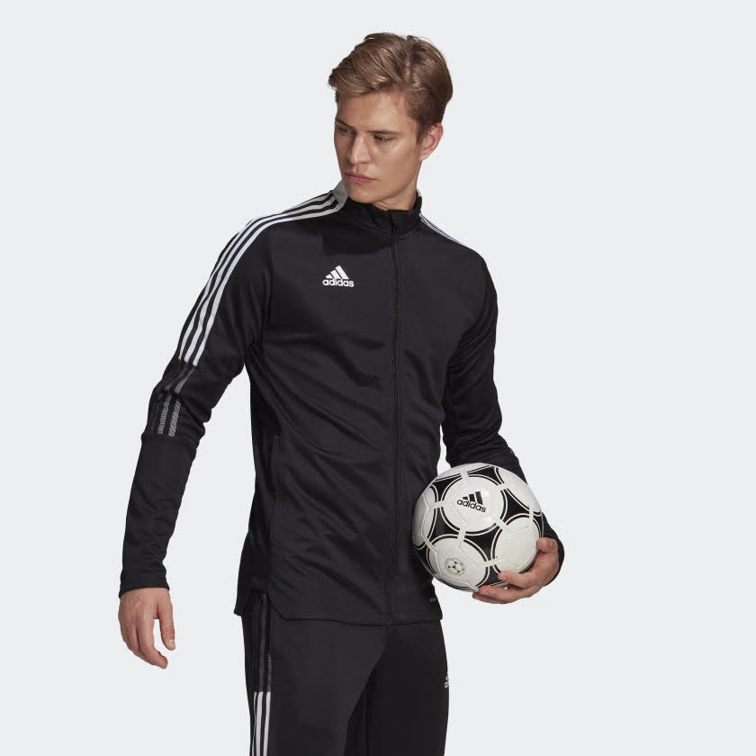 adidas TIRO21 TK JKT Herren Trainingsjacke Trainingsweste schwarz