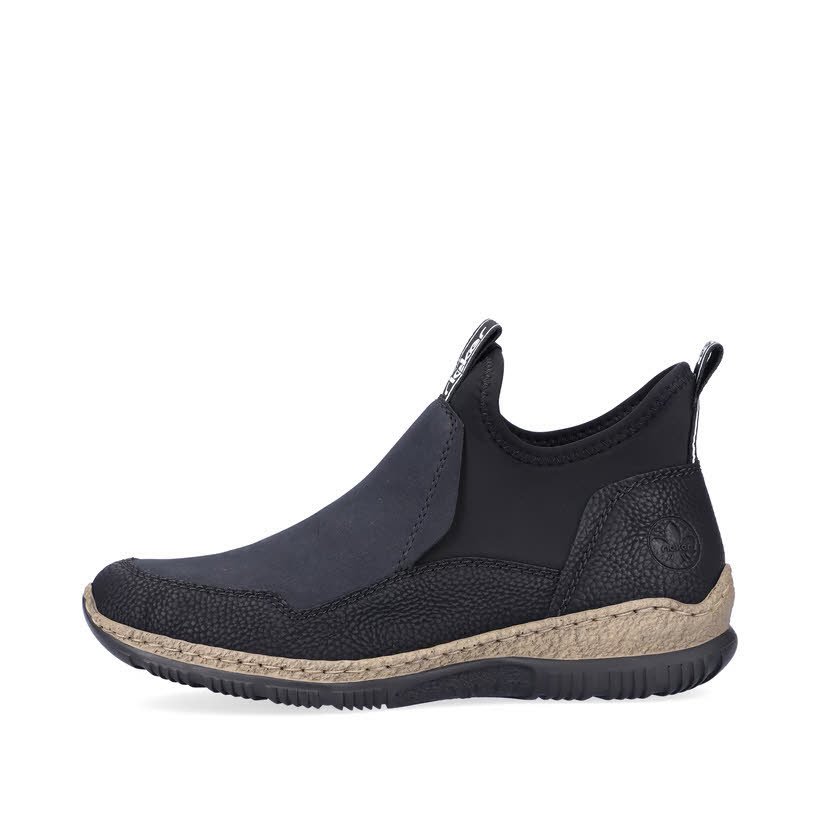 Rieker HWK Damen Stiefel Slipper Chelsea Boots schwarz