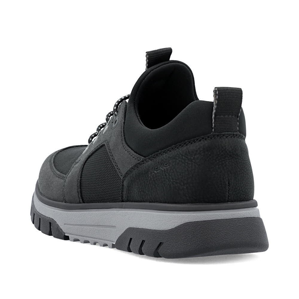Rieker HWK Herren Halbschuhe Slipper schwarz