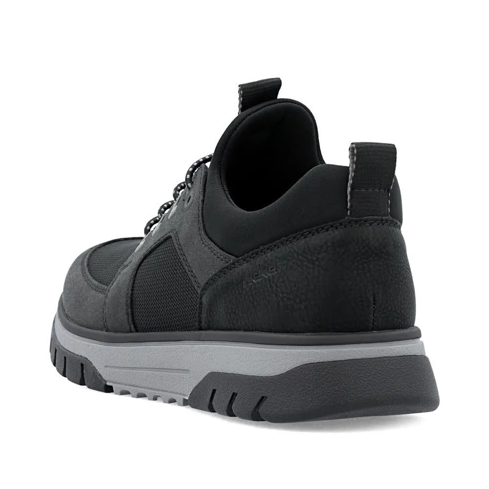 Rieker HWK Herren Halbschuhe Slipper schwarz