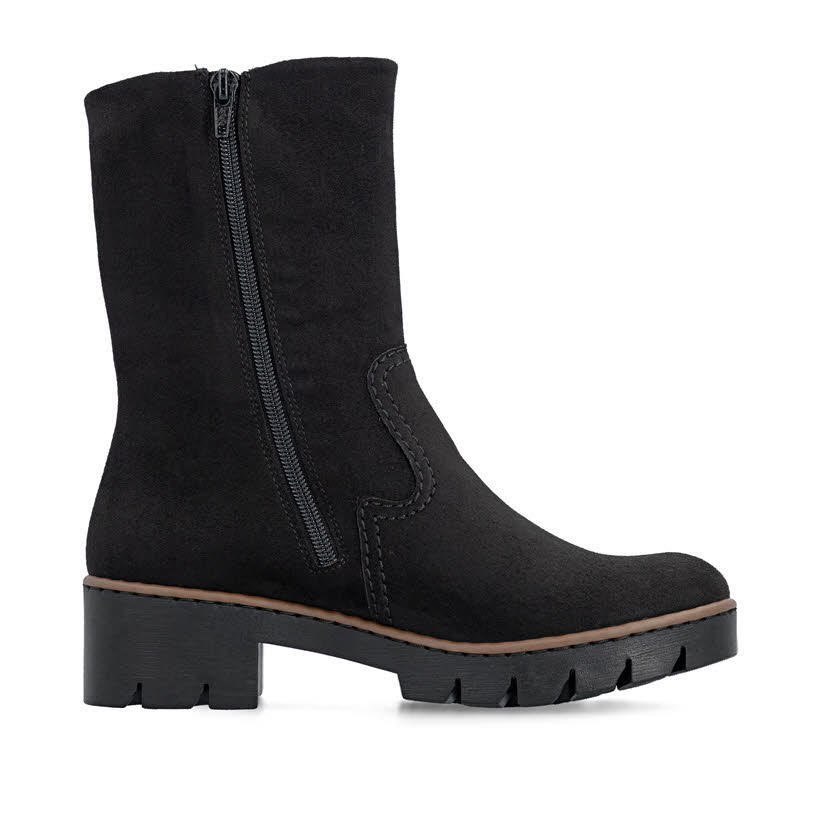 Rieker Damen Stiefeletten Kurzstiefel  schwarz