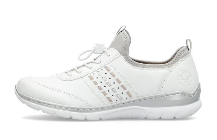 Rieker Damen Halbschuhe Slipper Sneaker weiß