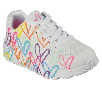 Skechers UNO LITE - SPREAD THE LOVE Sneaker Schnürer Kinder weiß
