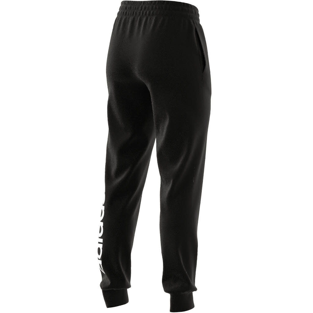 Adidas Essentials Linear French Terry Cuffed Hose Weitenregulierbar Baumwolle Damen Schwarz