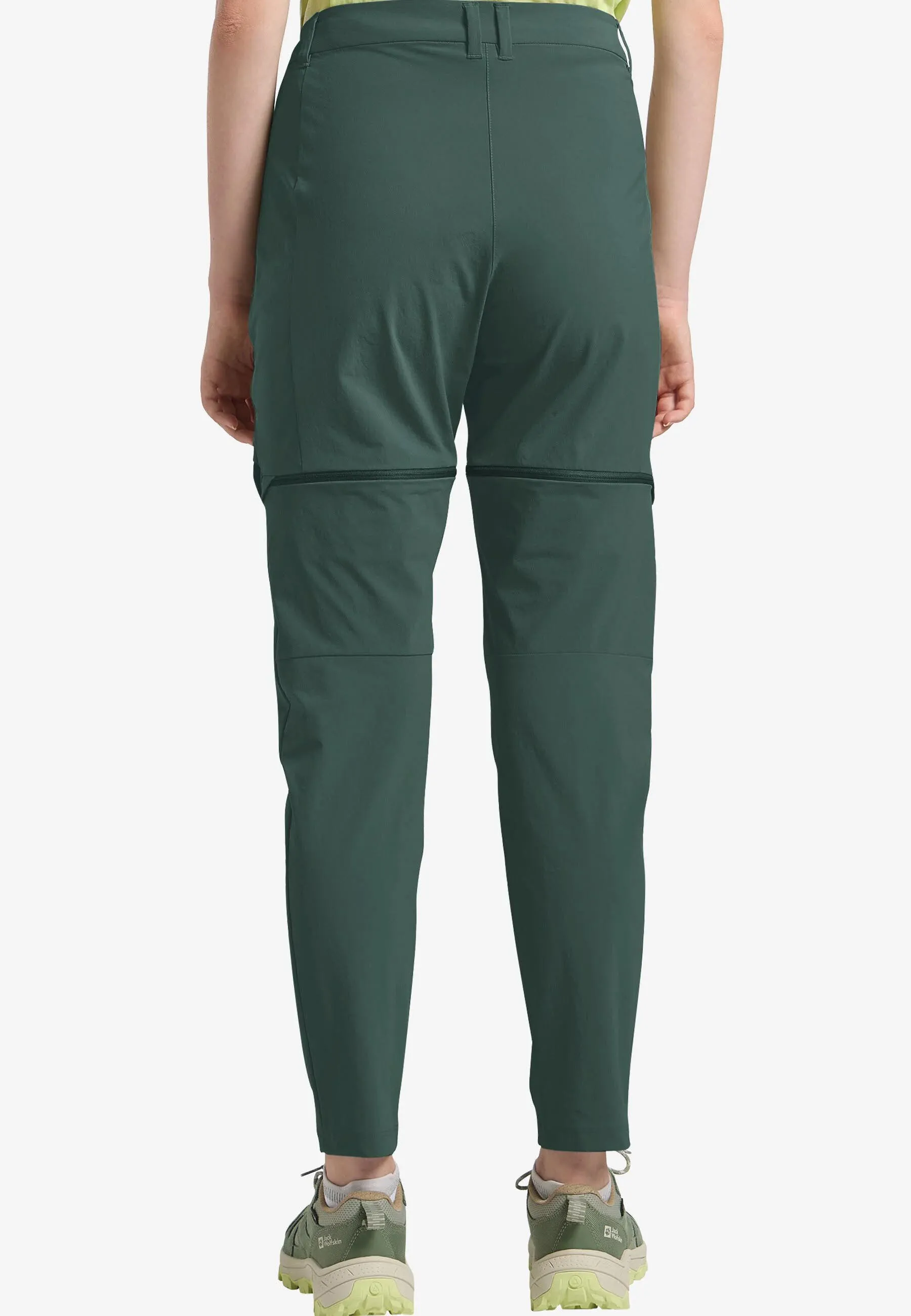 Jack Wolfskin Hikeout Zip Off Pants Damen Wanderhose mit UV-Schutz grün