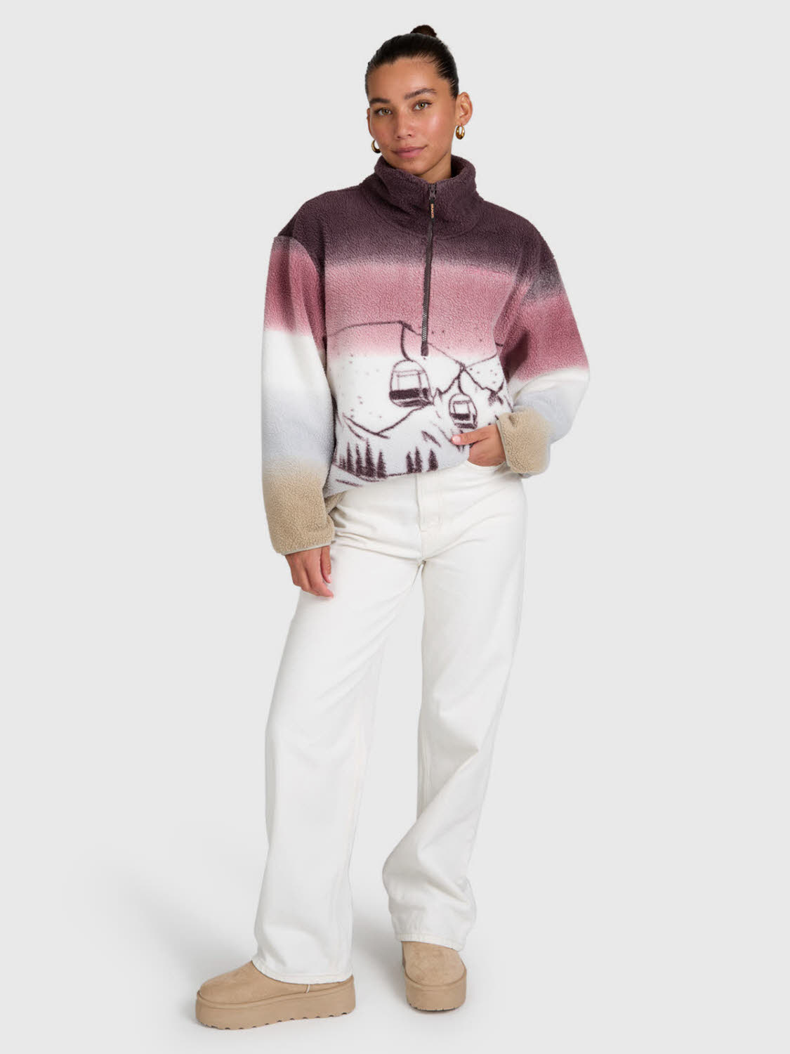 BRUNOTTI DA Gonna Urban Fleece Damen Fleecepulli braun