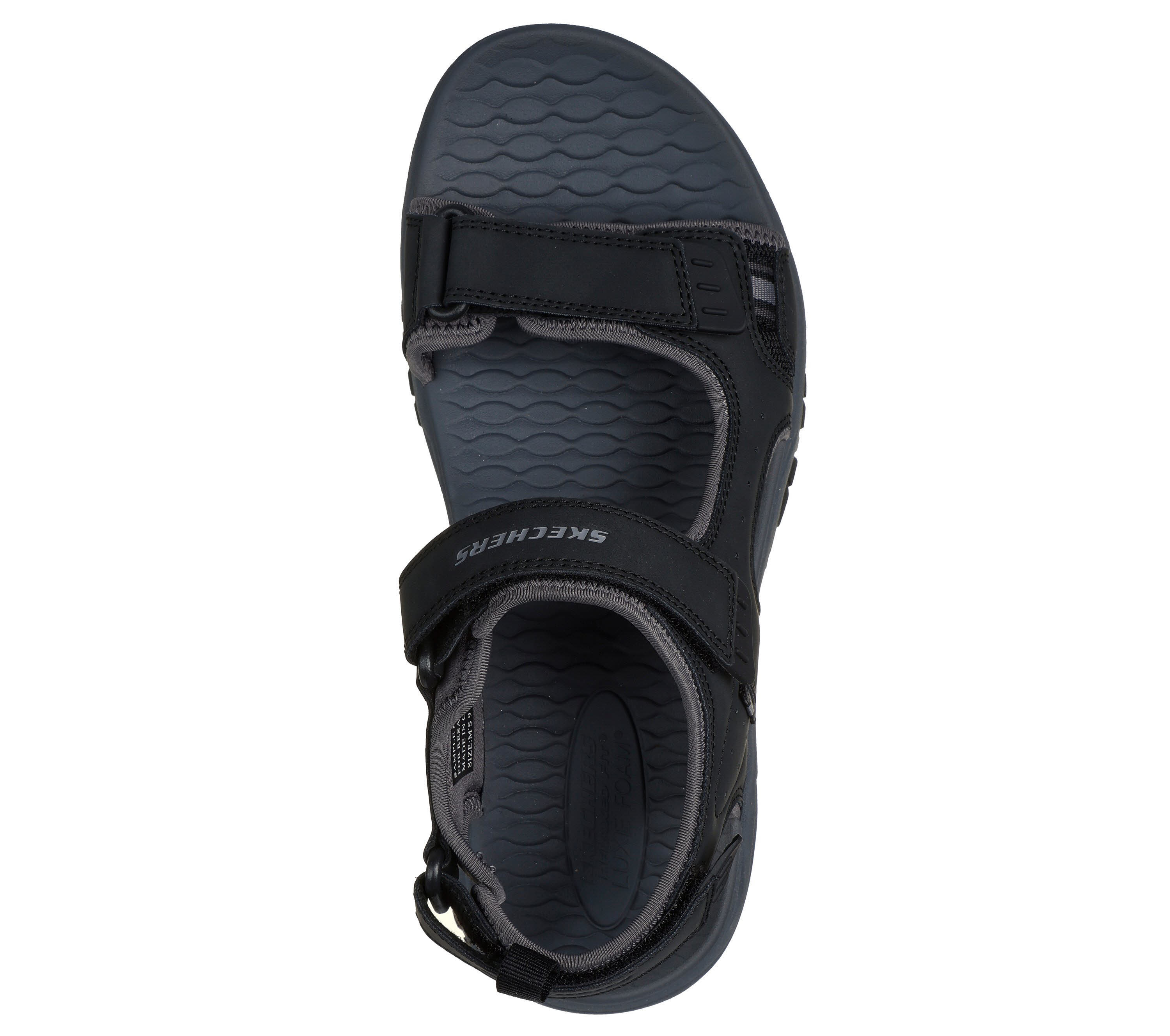Skechers PREWITT -RIGDON Herren Sandalen Riemensandalen schwarz
