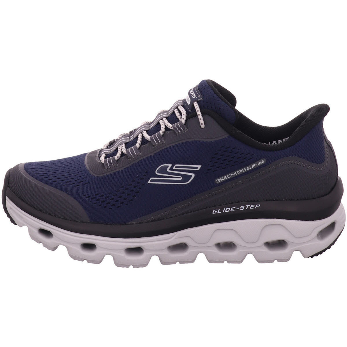 Skechers GLIDE-STEP SOLE - GLOVER PEAK Herren Sneaker Low Schnürschuhe Slipper navy