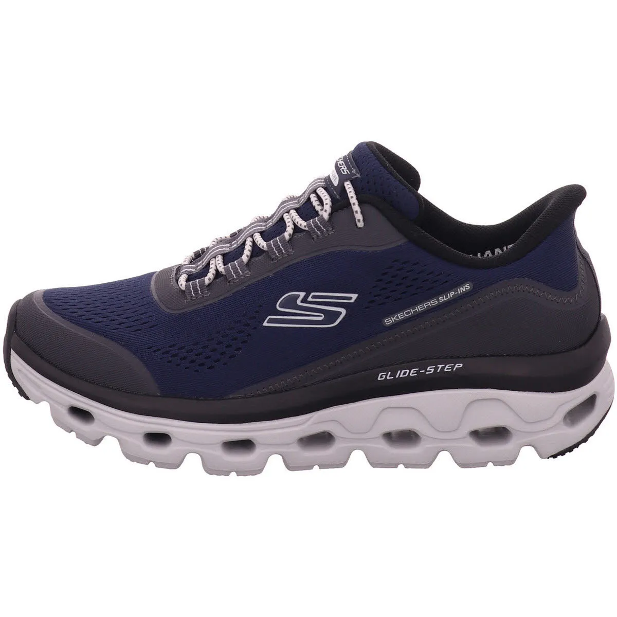 Skechers GLIDE-STEP SOLE - GLOVER PEAK Herren Sneaker Low Schnürschuhe Slipper navy