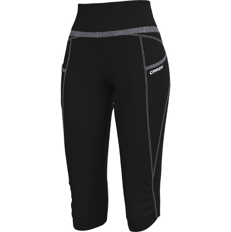 Crazy Idea MID-SHORT EXIT Capri-Hose Leggings Damen schwarz