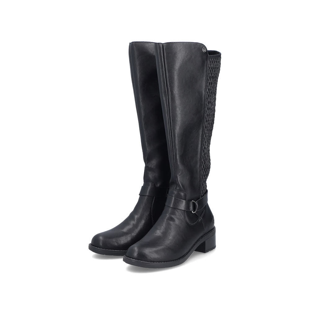 Rieker Hochschaftstiefel Damen Freizeitstiefel Stiefelette schwarz