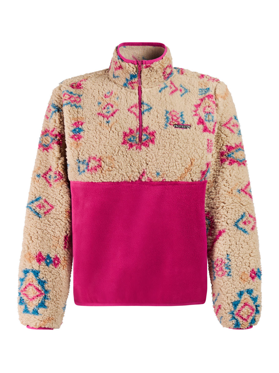 Protest PRTDotty Top Damen Zipper Fleecepulli lila