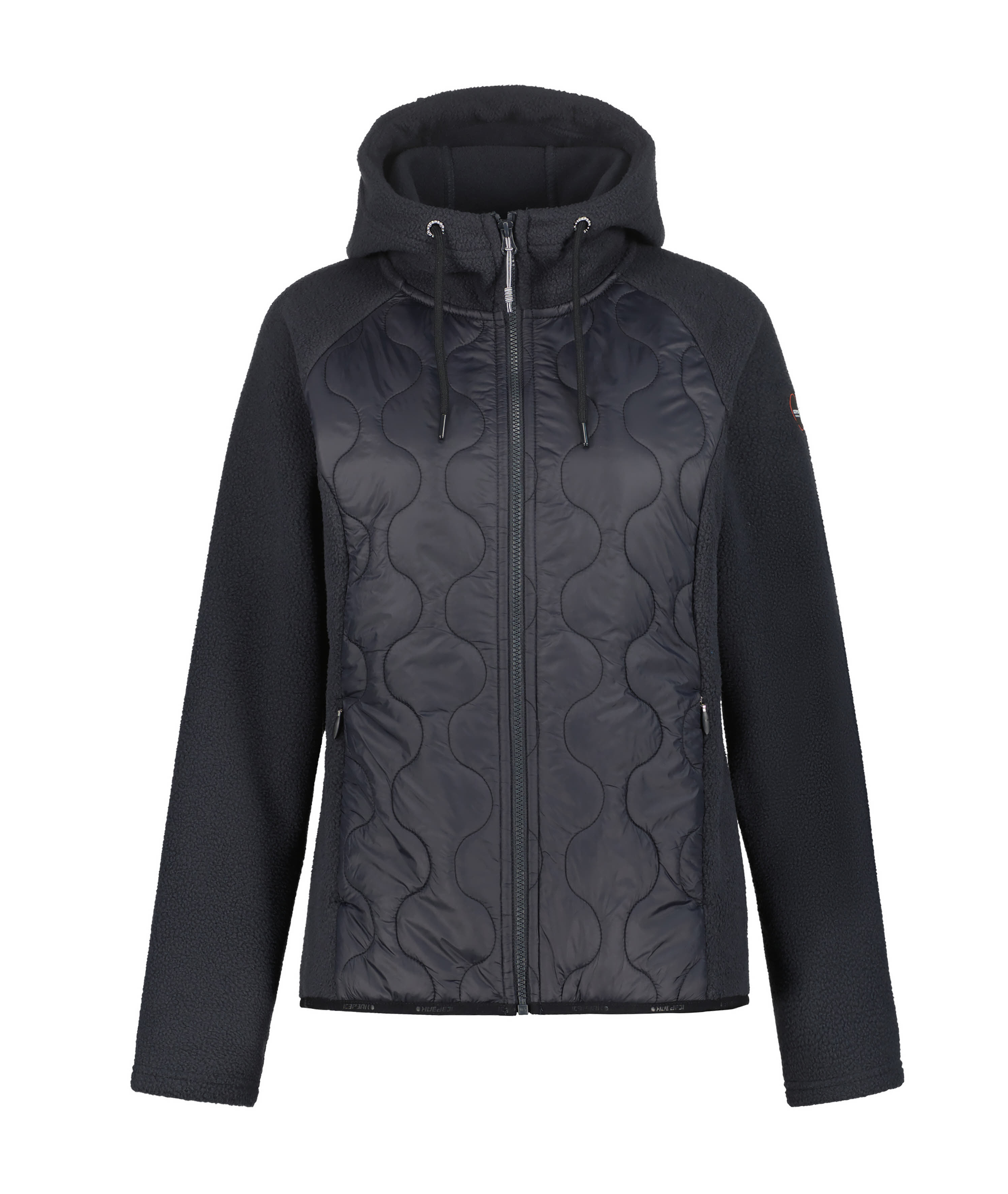 Icepeak Midlyaer Fleecejacke Hybridjacke Damen schwarz