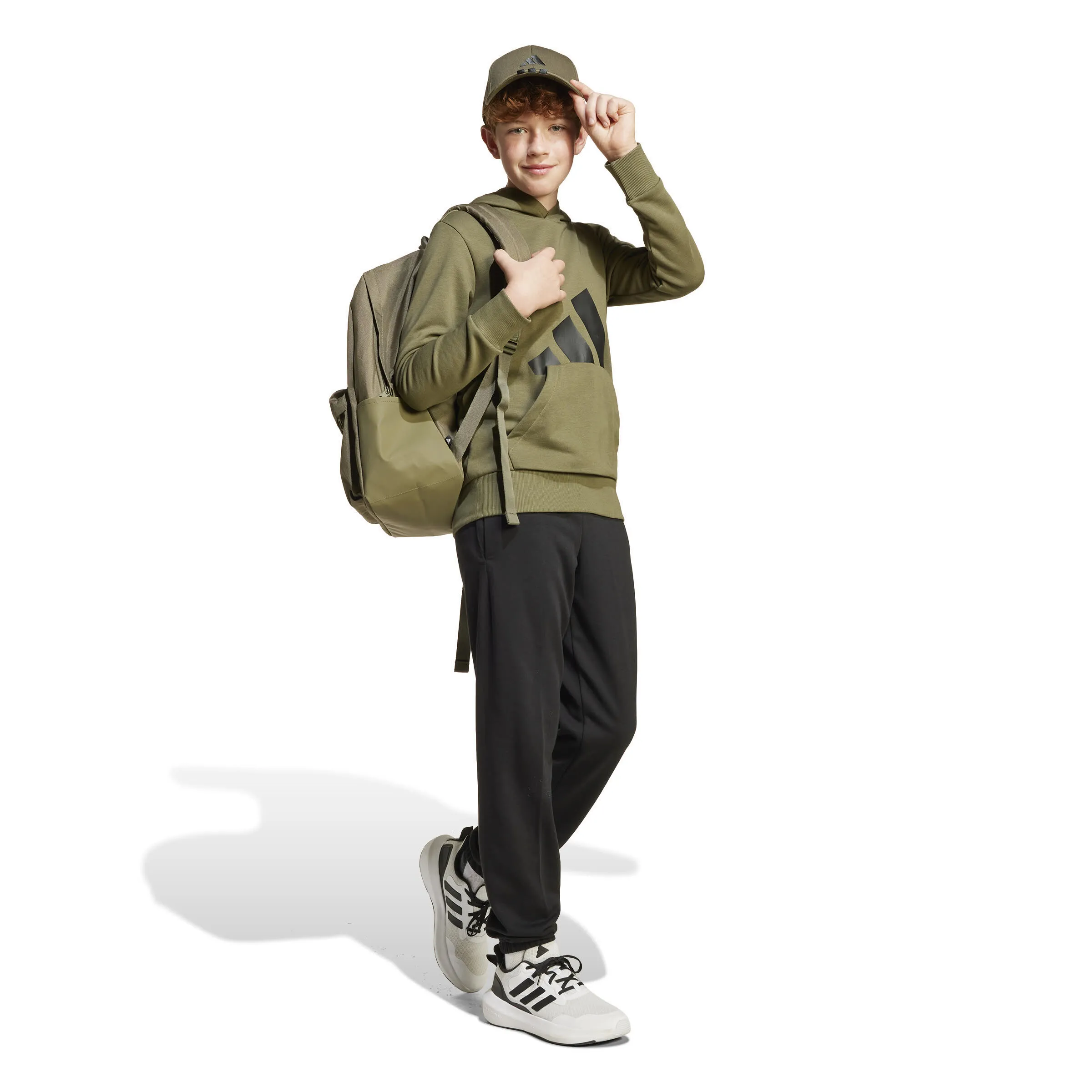 adidas Essentials Kinder Hoodie grün/schwarz