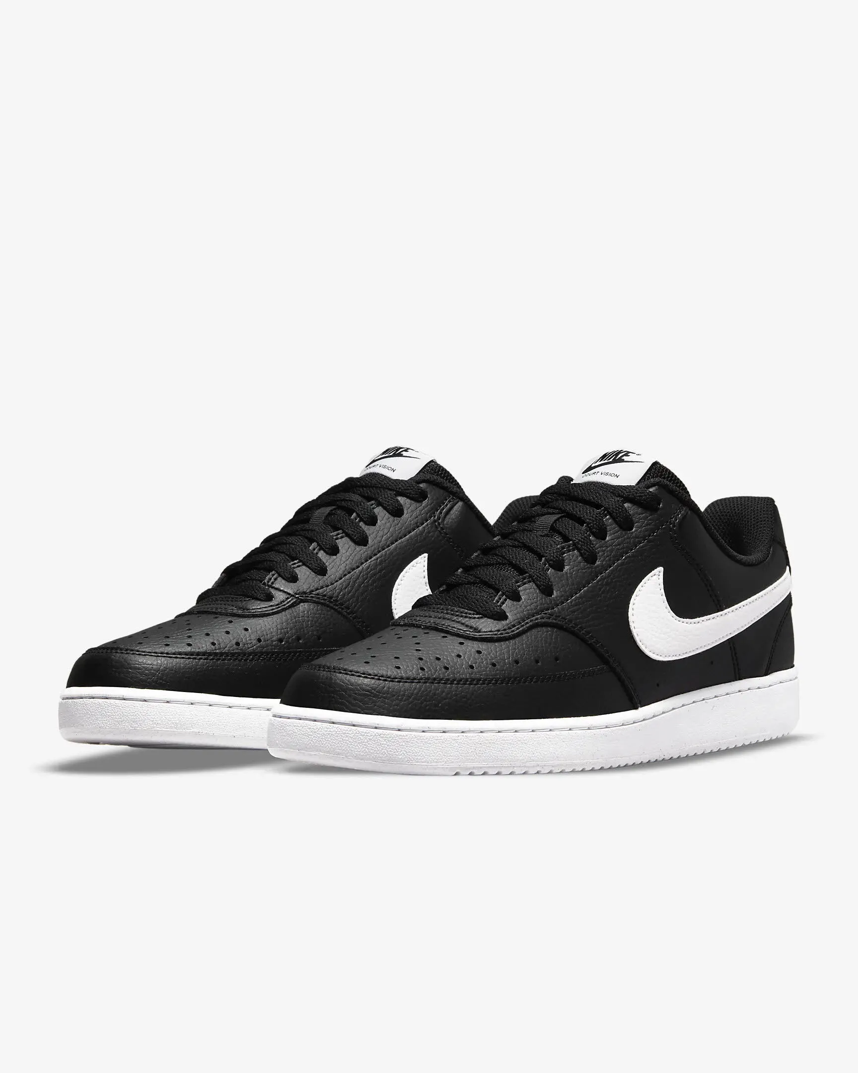 Nike Court Vision Low Next Nature Sneaker Freizeitschuh Herren schwarz weiß
