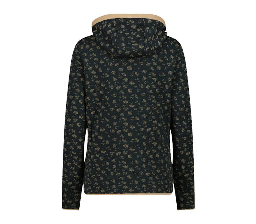 CMP WOMAN JACKET FIX HOOD Damen Fleecejacke schwarz/braun
