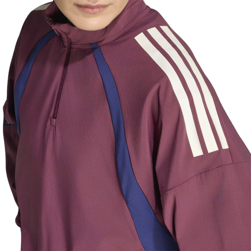 adidas HYPERGLAM Damen Sweatjacke Trainingsjacke maroon