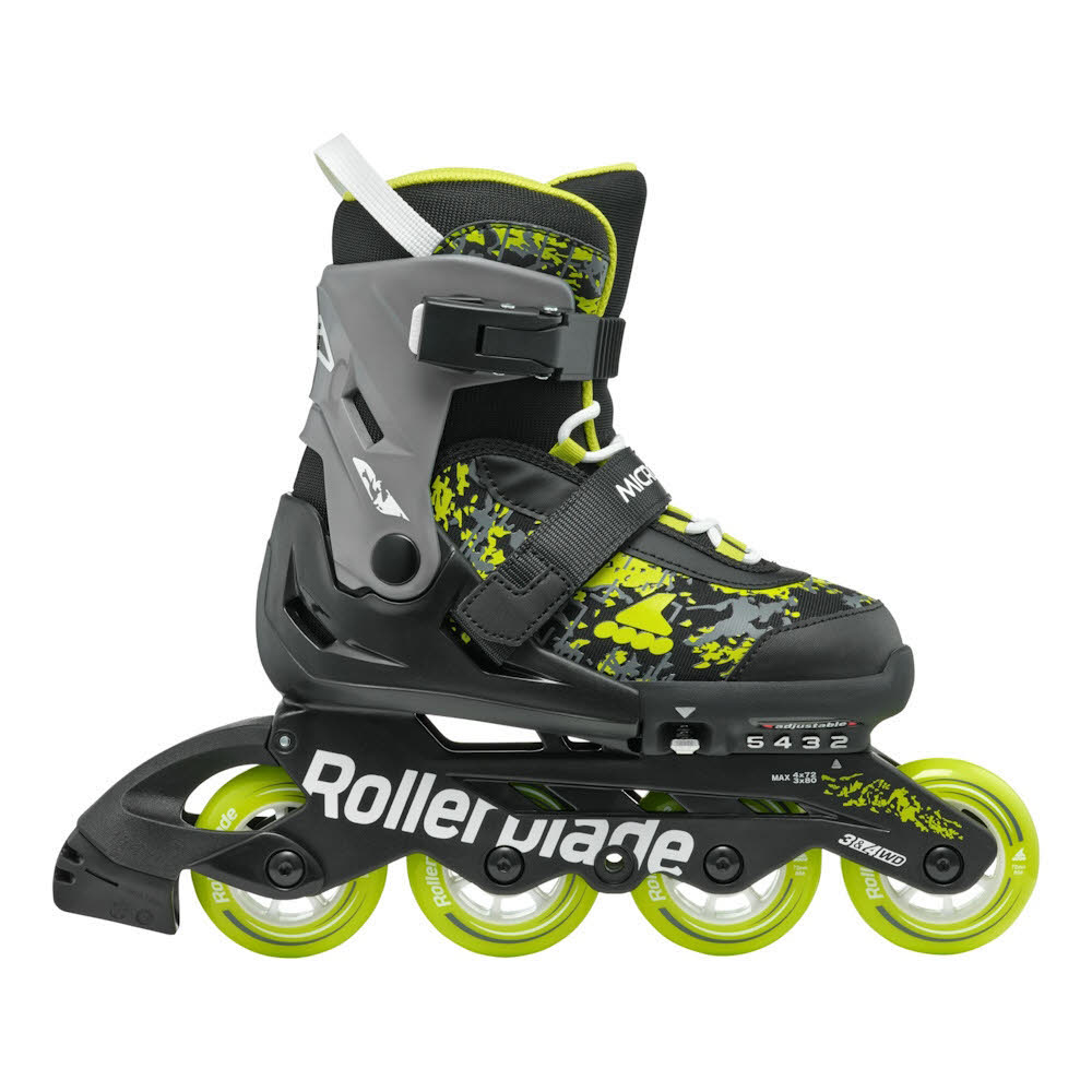 Rollerblade MICROBLADE SL Kinder Inline Skates verstellbar schwarz/lime