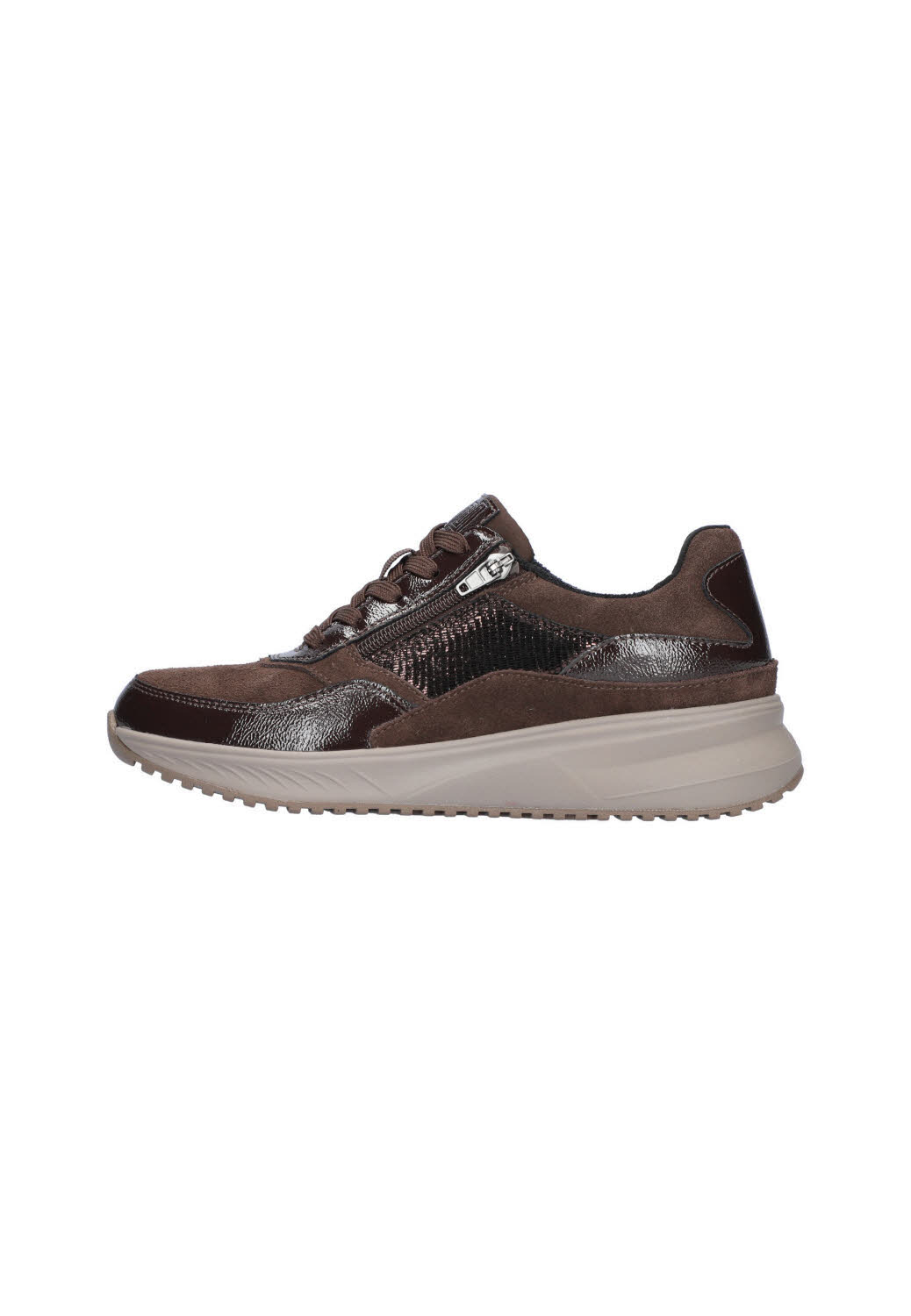 Waldläufer H-Macie Damen Schnürer Sneaker modisch braun