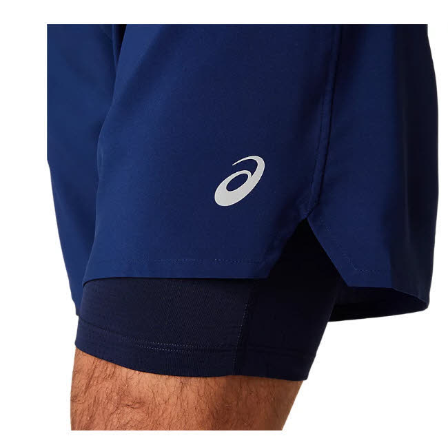 ASICS ROAD 2-N-1 7IN SHORT Laufshorts Herren dunkelblau