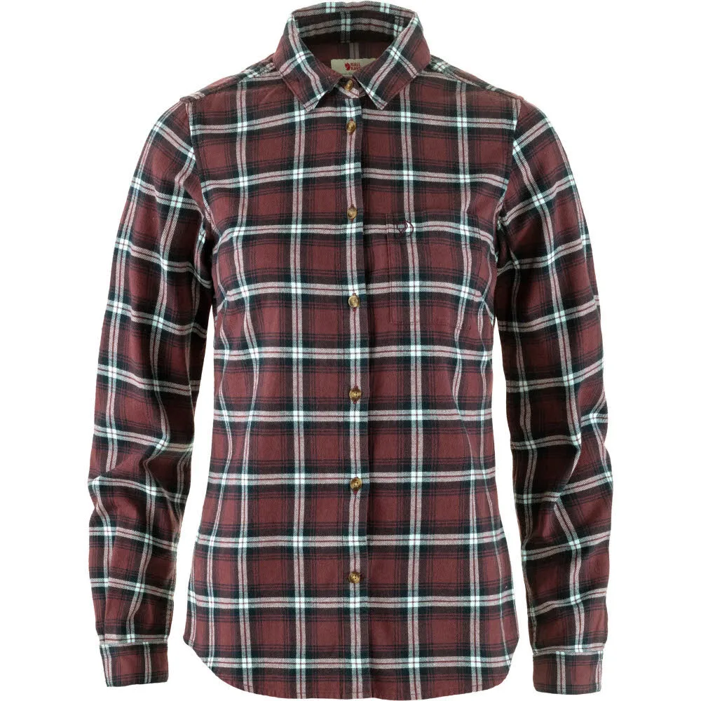 FJÄLLRÄVEN ÖVIK FLANNEL SHIRT Baumwollhemd Damen rot