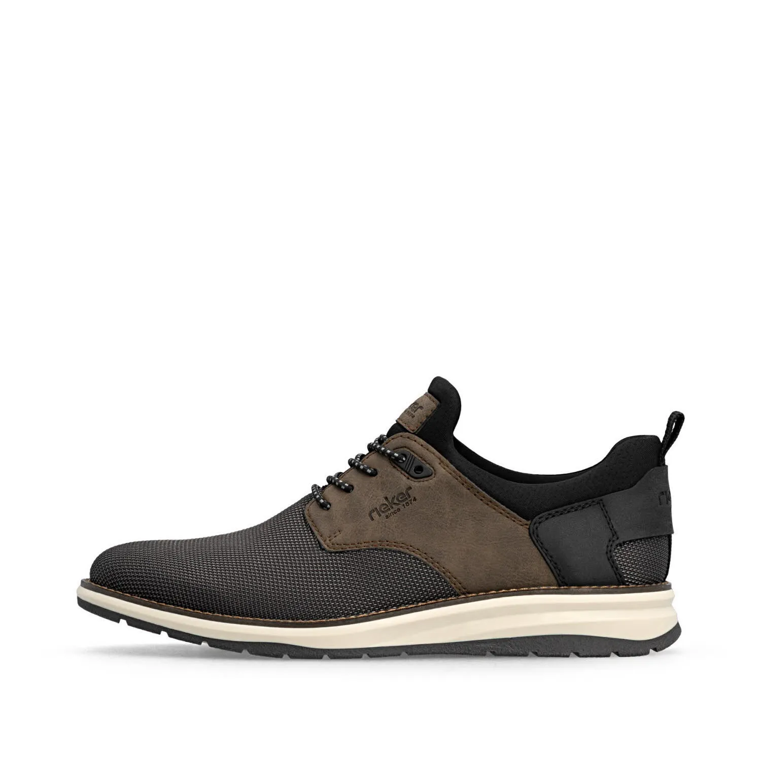 Rieker HWK Herren Halbschuhe Slipper Sneaker modisch schwarz/grau