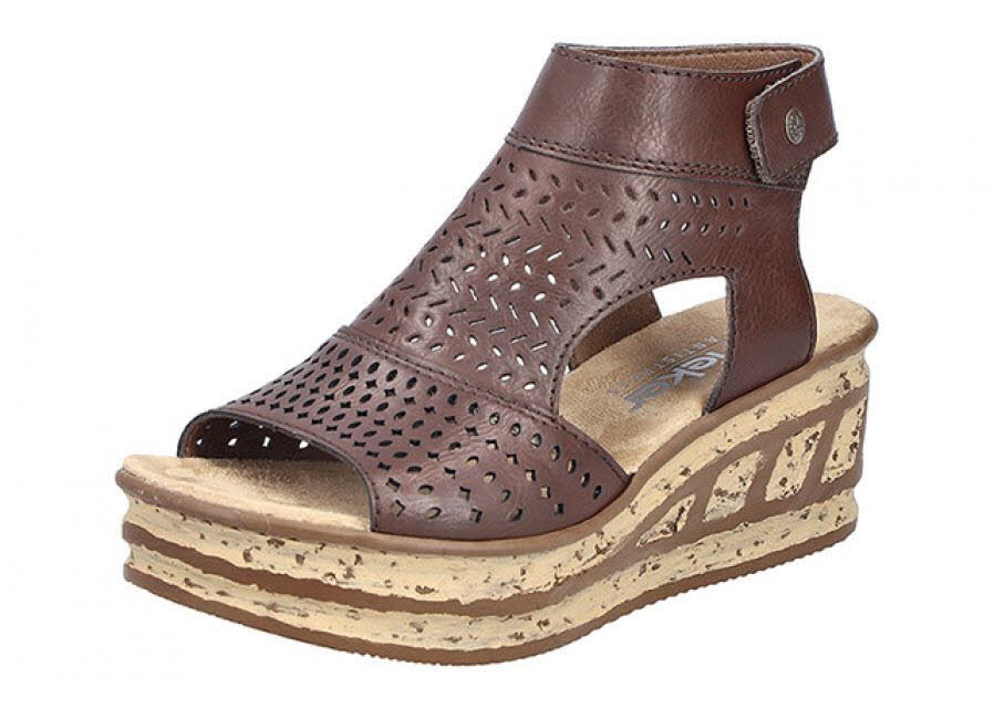 Rieker FSK Damen Sandalen Keilsandaletten braun