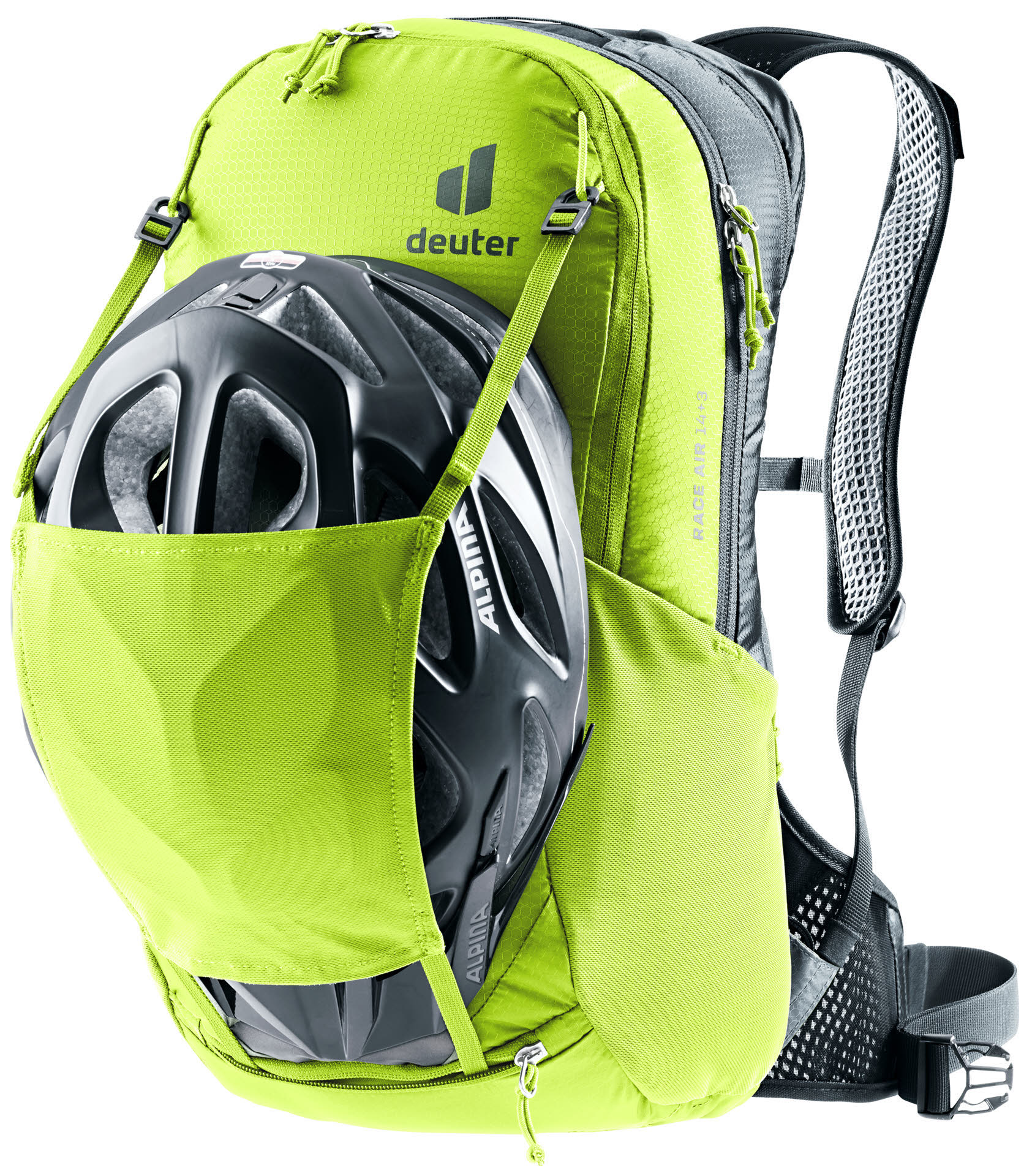 Deuter Race Air 14+3 Fahrradrucksack Wanderrucksack neongrün NEU