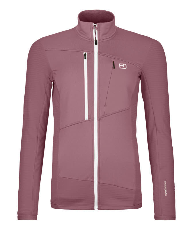 Ortovox FLEECE GRID JACKET Damen Fleecejacke rosa